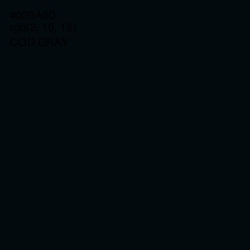 #020A0D - Cod Gray Color Image